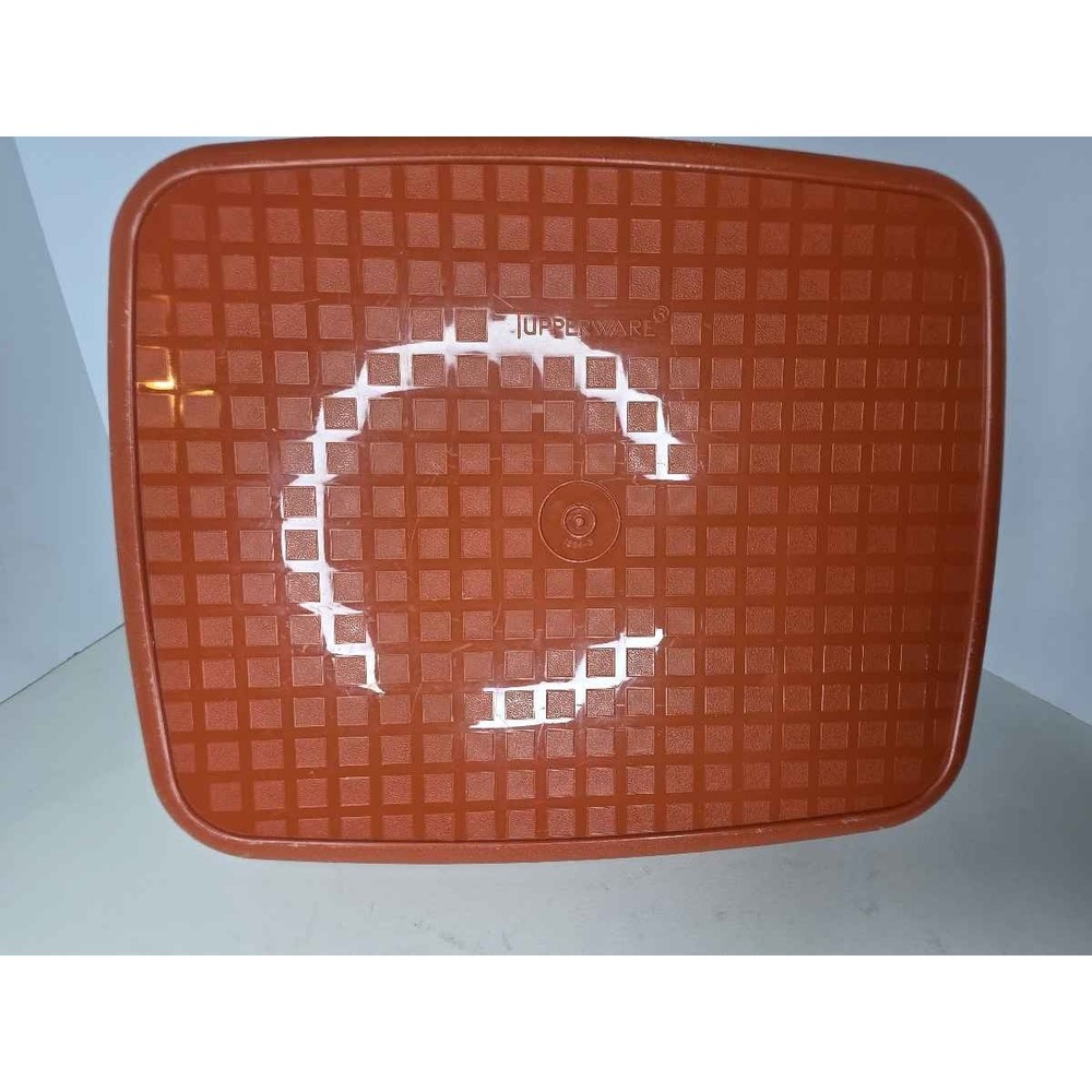 Vintage Tupperware Microwave Steamer 3 Piece Set Burnt Orange Almond 1273 1274
